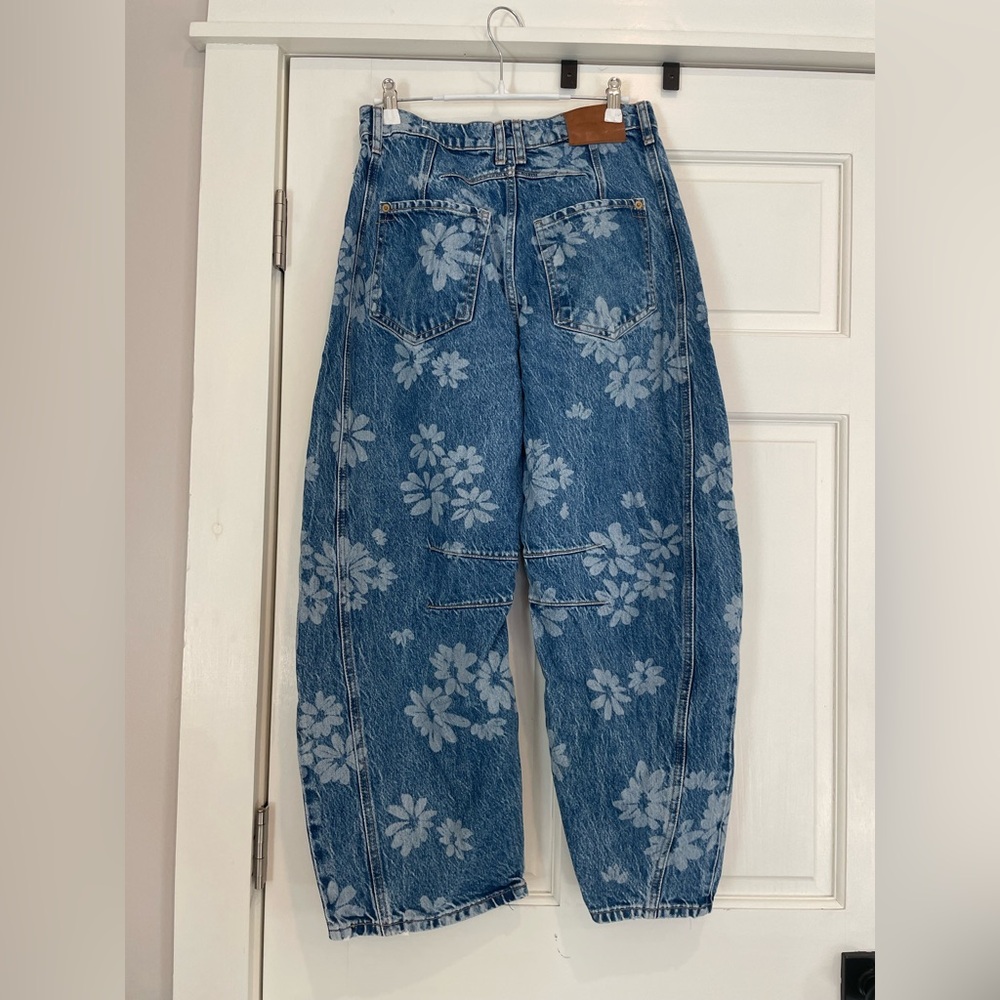 We The Free - Free People Floral Barrel Jeans - Picture 6 of 7